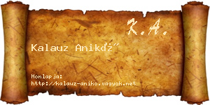 Kalauz Anikó névjegykártya