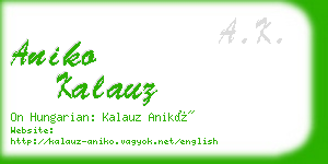 aniko kalauz business card